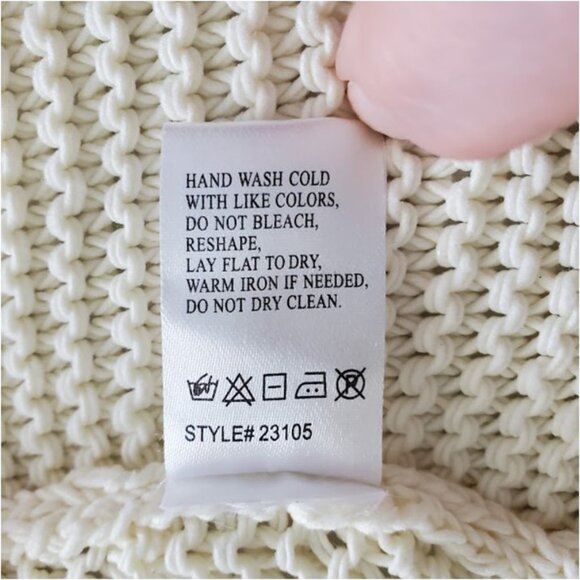 One Girl Who Open Knit Collared Cardigan Embellished Tie Front Hem  Cottagecore - Picture 12 of 12